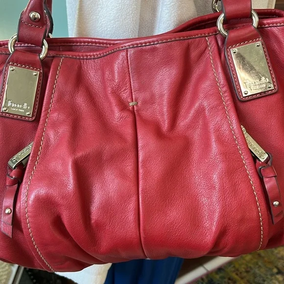 Tignanello Genuine leather Red shoulder bag purse excellent preowned condition - Picture 3 of 11